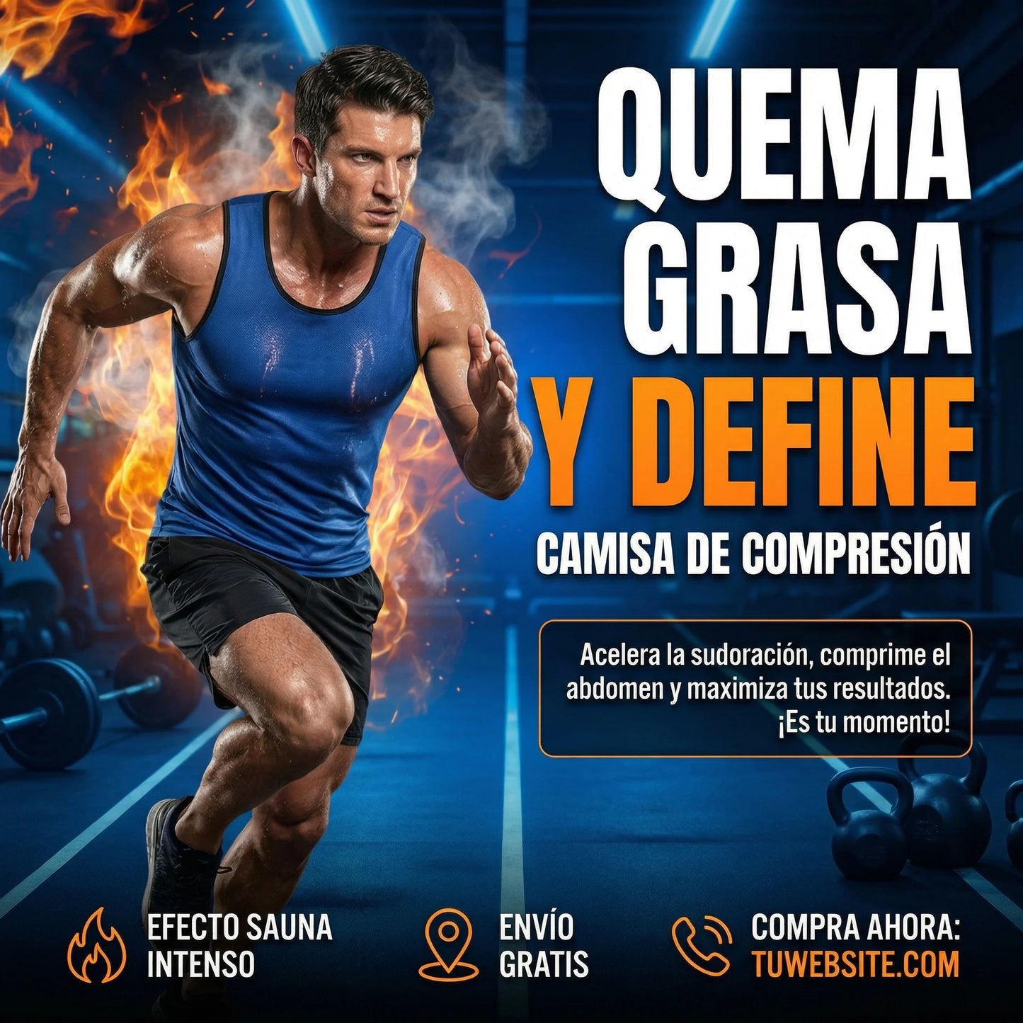 Camisa De Compresión Abdominal Sudoración Extrema