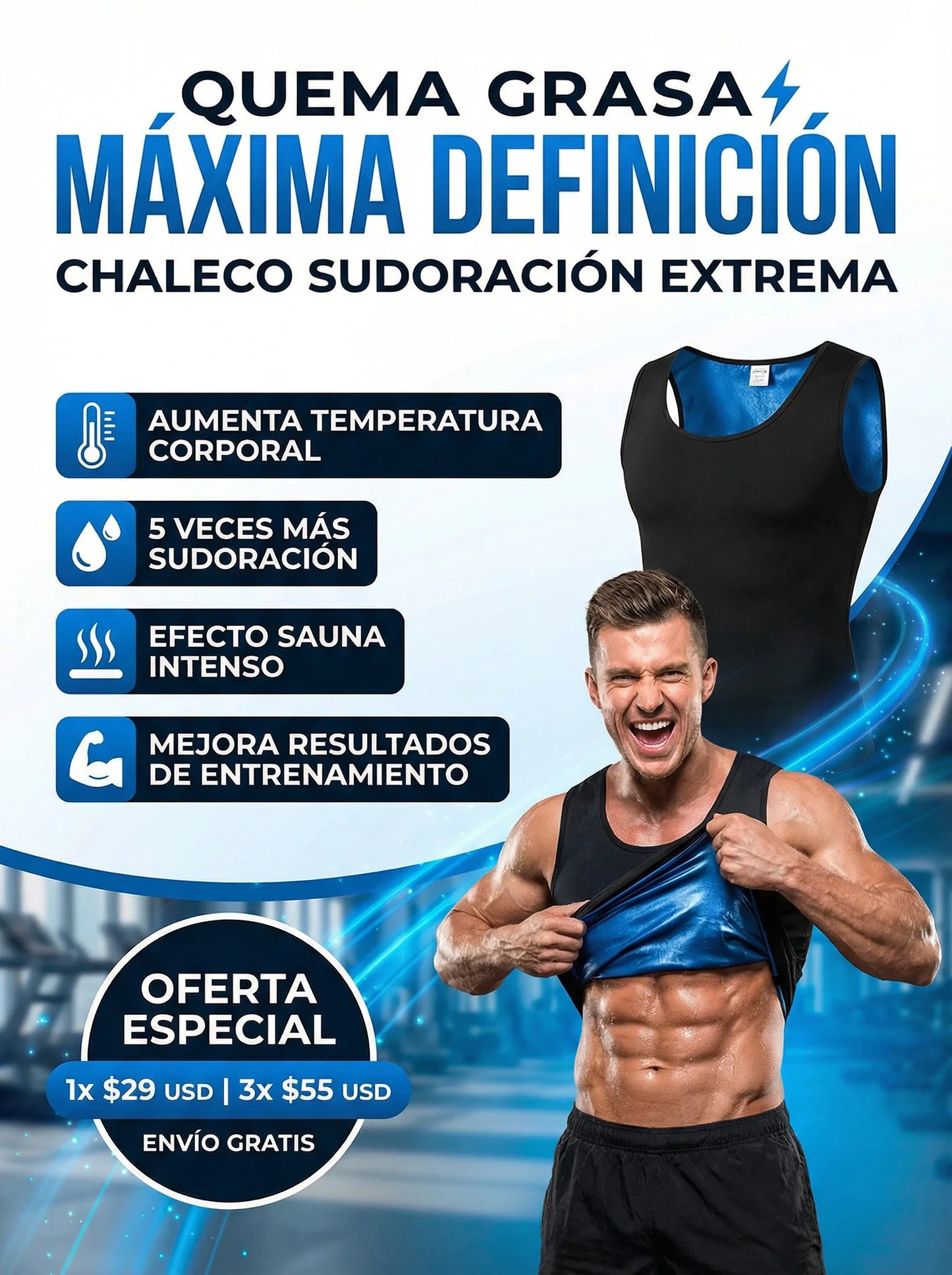 Camisa De Compresión Abdominal Sudoración Extrema